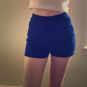 Zara Blue High Waisted Shorts